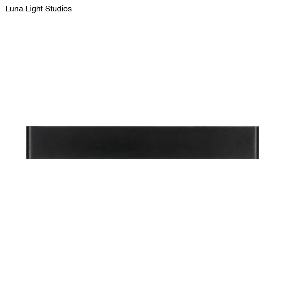 DecorBites™ Modern Black/White LED Wall Lamp with Rectangular Metal Shade - Great Room Sconce Fixture