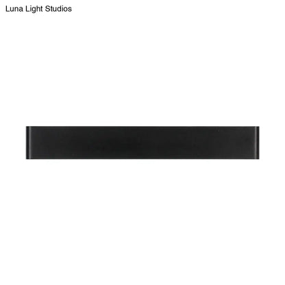 DecorBites™ Modern Black/White LED Wall Lamp with Rectangular Metal Shade - Great Room Sconce Fixture