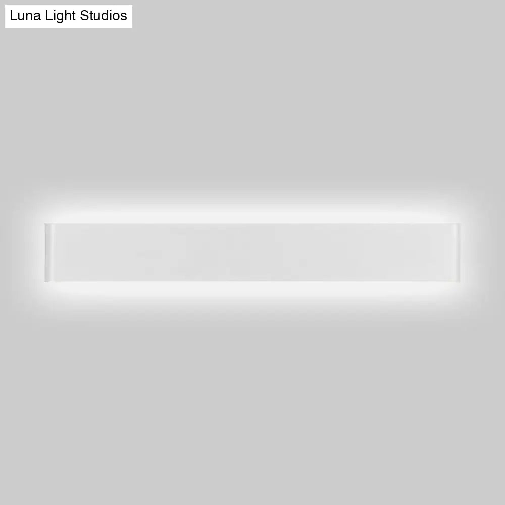 DecorBites™ Modern Black/White LED Wall Lamp with Rectangular Metal Shade - Great Room Sconce Fixture