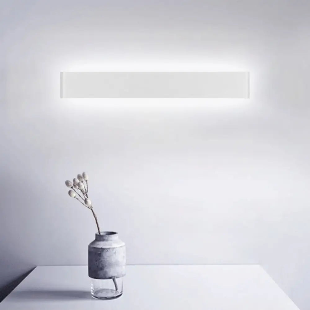 DecorBites™ Modern Black/White LED Wall Lamp with Rectangular Metal Shade - Great Room Sconce Fixture