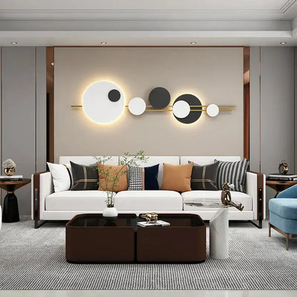Modern black & white led wall lamps bedroom geometric lighting
