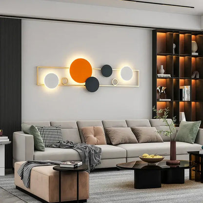 Modern black & white led wall lamps bedroom geometric lighting