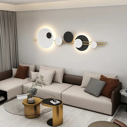 Modern black & white led wall lamps bedroom geometric lighting