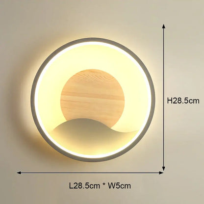 Modern black & white led wall light – bedroom geometric sconce