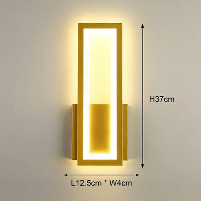 Modern black & white led wall light – bedroom geometric sconce