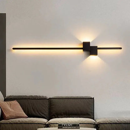 Modern black & white led wall lights living room minimalist sconce