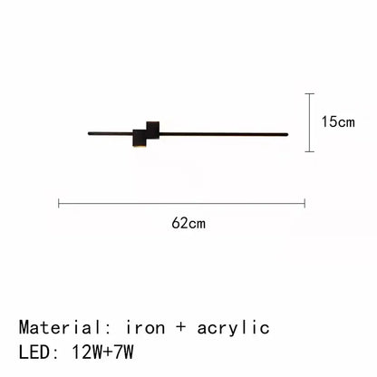 Modern black & white led wall lights living room minimalist sconce