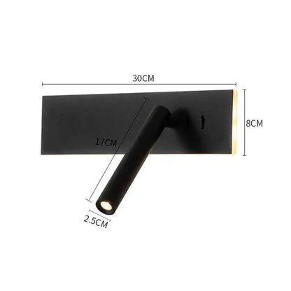 Modern black & white led wall reading lamp for bedroom