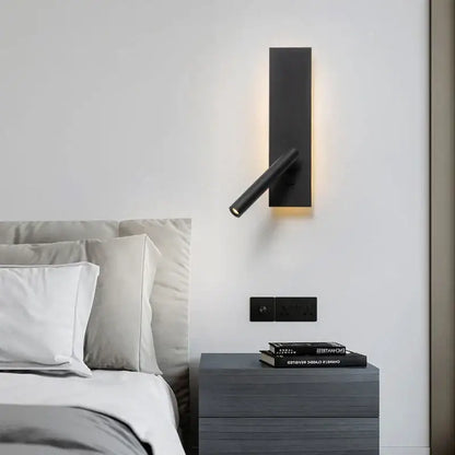 Modern black & white led wall reading lamp for bedroom