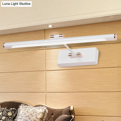 Modern black & white led wall sconce bathroom 18 inch fixture