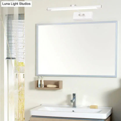 Modern black & white led wall sconce bathroom 18 inch fixture