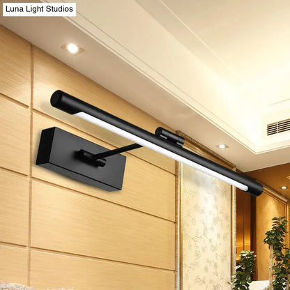 Modern black & white led wall sconce bathroom 18 inch fixture