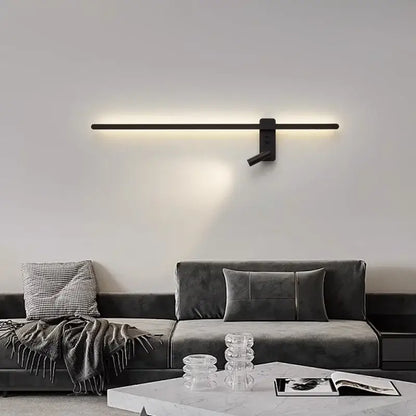 Modern black & white led wall sconce bedroom adjustable spotlight