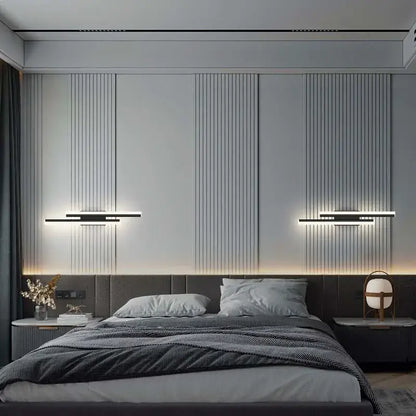 Modern black & white led wall sconce lamp bedroom light