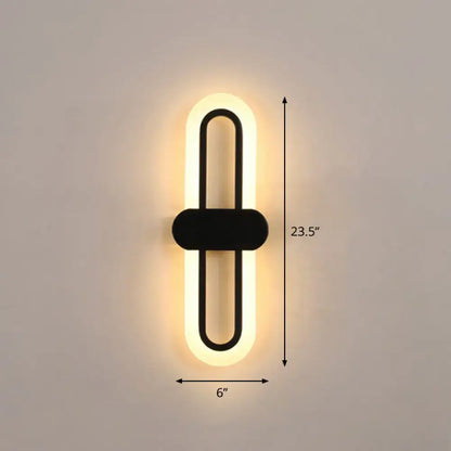 Modern black & white led wall sconce – living room 110v-120v light type