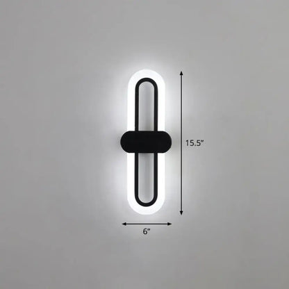 Modern black & white led wall sconce – living room 110v-120v light type