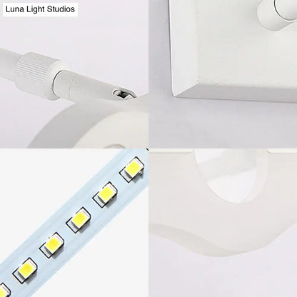 Modern black & white led wall sconce – living room minimalist light