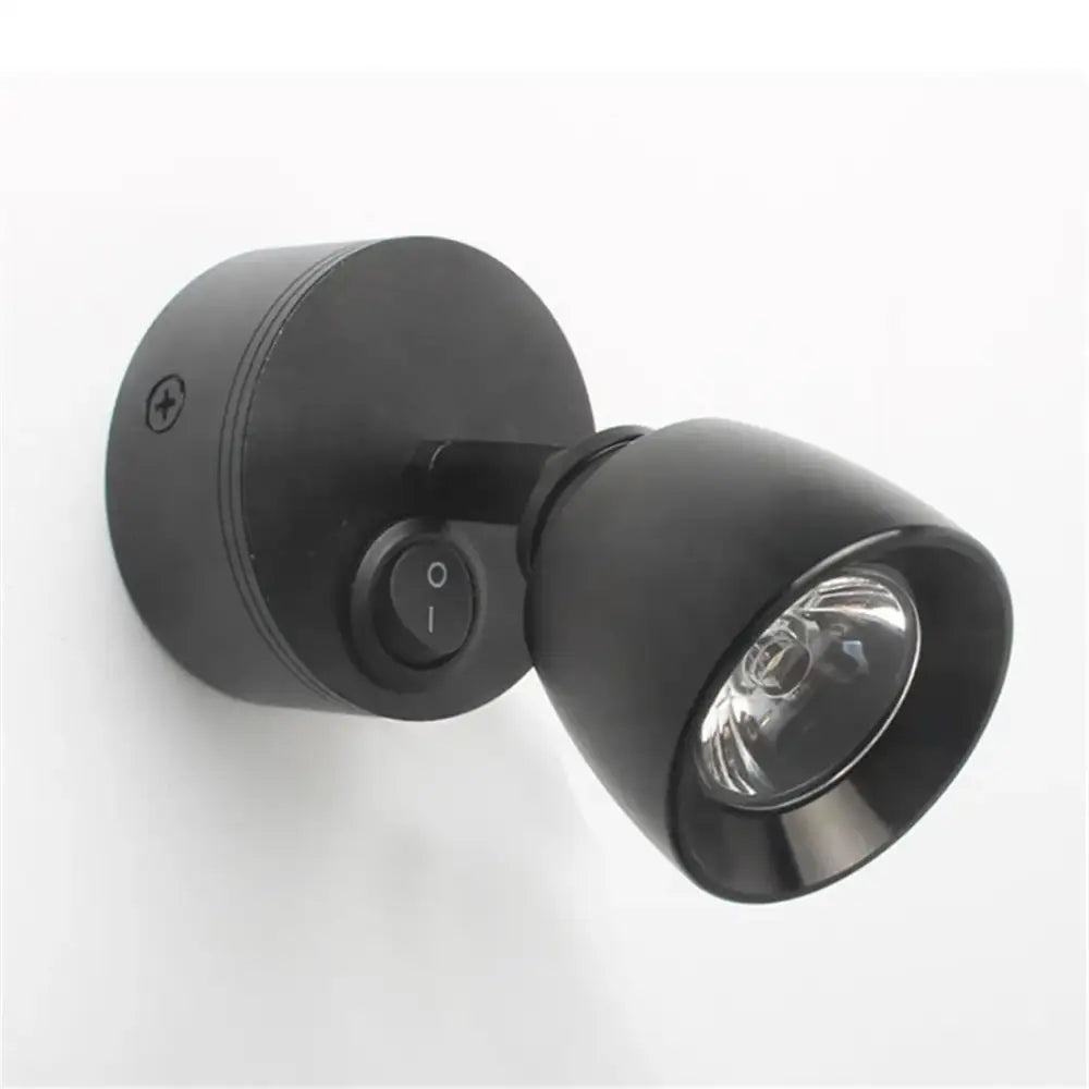 Modern black & white led wash reading wall lamp bedroom motion sensor