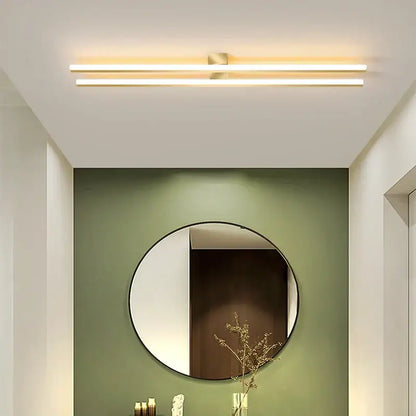 Modern black & white linear led ceiling light for living room