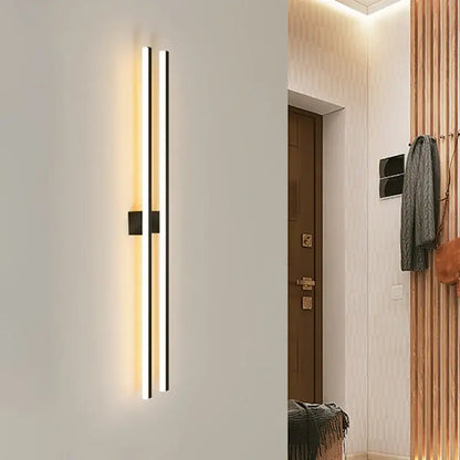 Modern black & white linear led ceiling light for living room