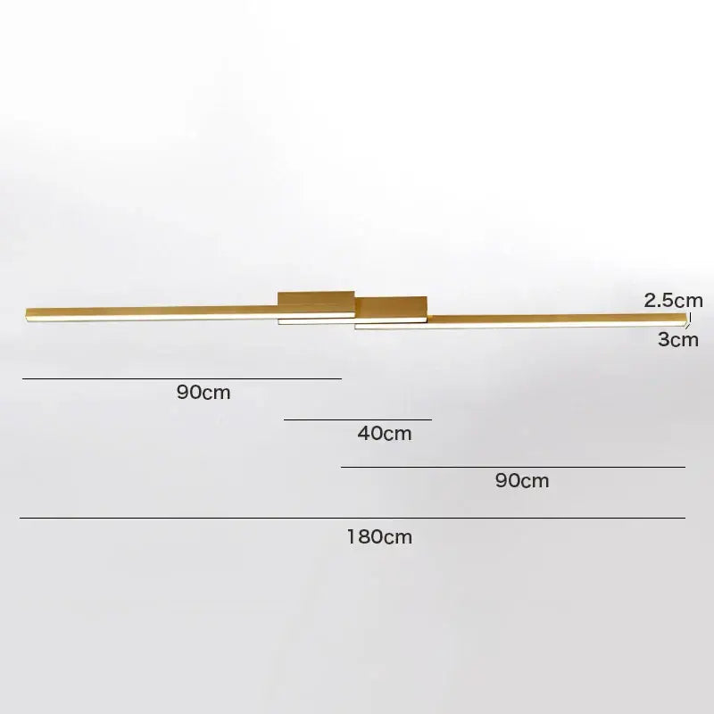 Modern black & white linear led ceiling light for living room