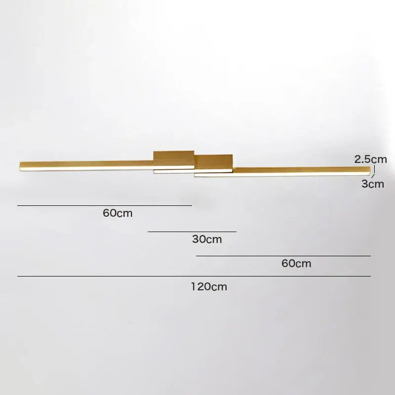 Modern black & white linear led ceiling light for living room