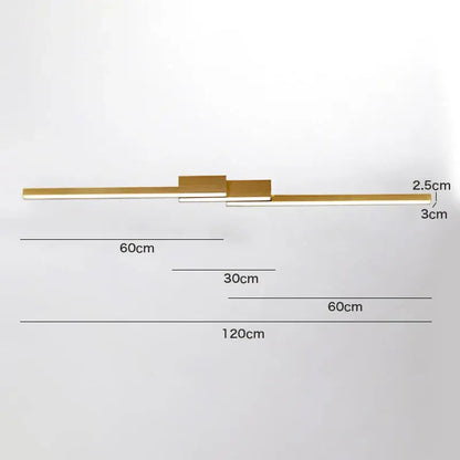 Modern black & white linear led ceiling light for living room