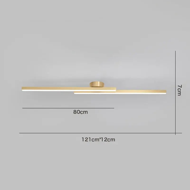 Modern black & white linear led ceiling light for living room