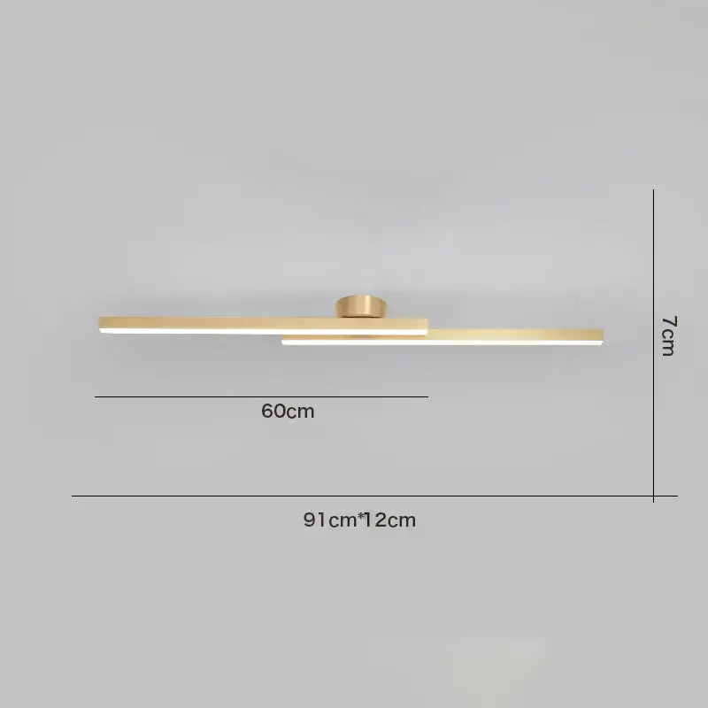 Modern black & white linear led ceiling light for living room