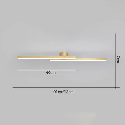 Modern black & white linear led ceiling light for living room