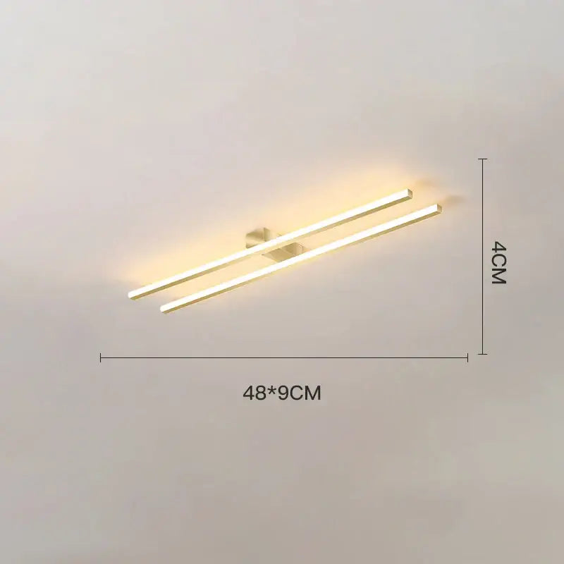 Modern black & white linear led ceiling light for living room