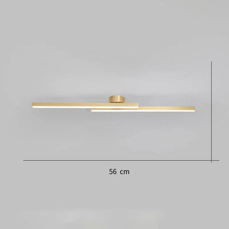 Modern black & white linear led ceiling light for living room