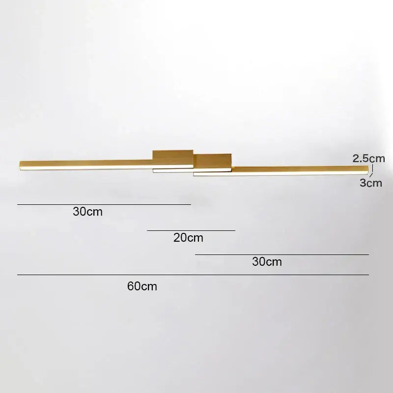 Modern black & white linear led ceiling light for living room