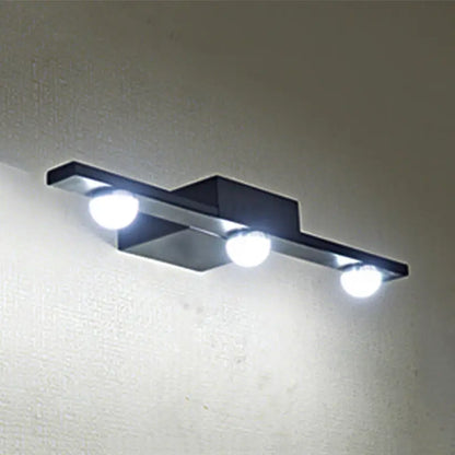 Modern black & white linear wall lighting bathroom vanity light