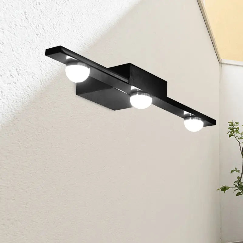 Modern black & white linear wall lighting bathroom vanity light