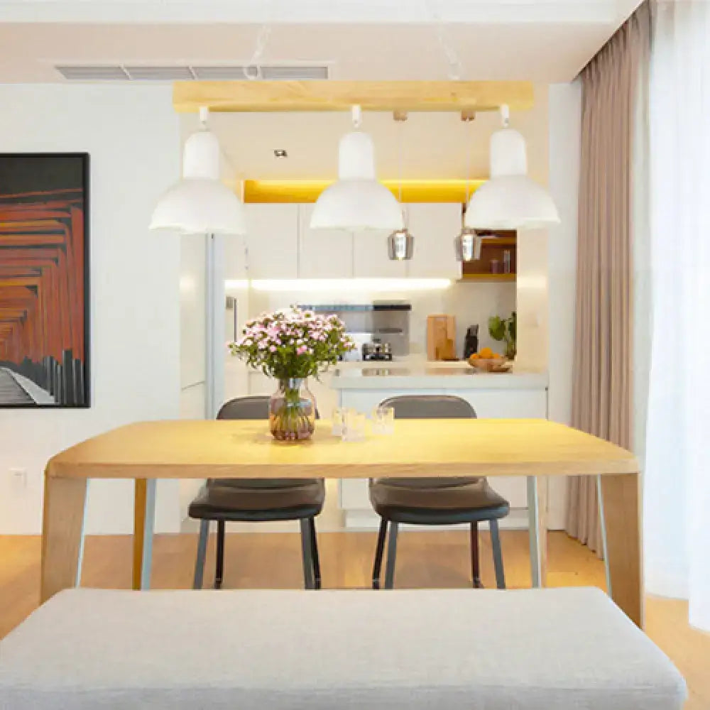 Modern black white metal industrial pendant light for kitchen dining