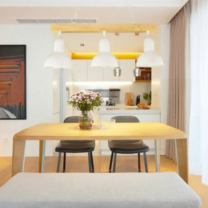 Modern black white metal industrial pendant light for kitchen dining