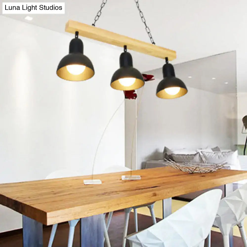 Modern black white metal industrial pendant light for kitchen dining