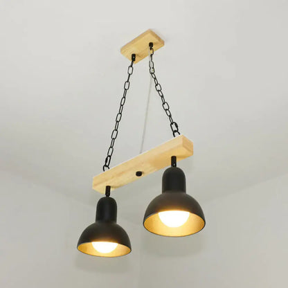 Modern black white metal industrial pendant light for kitchen dining