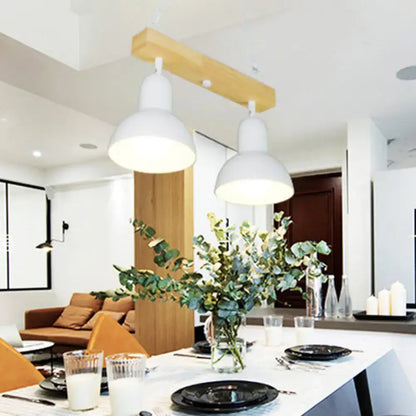 Modern black white metal industrial pendant light for kitchen dining