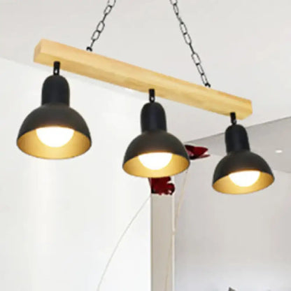 Modern black white metal industrial pendant light for kitchen dining