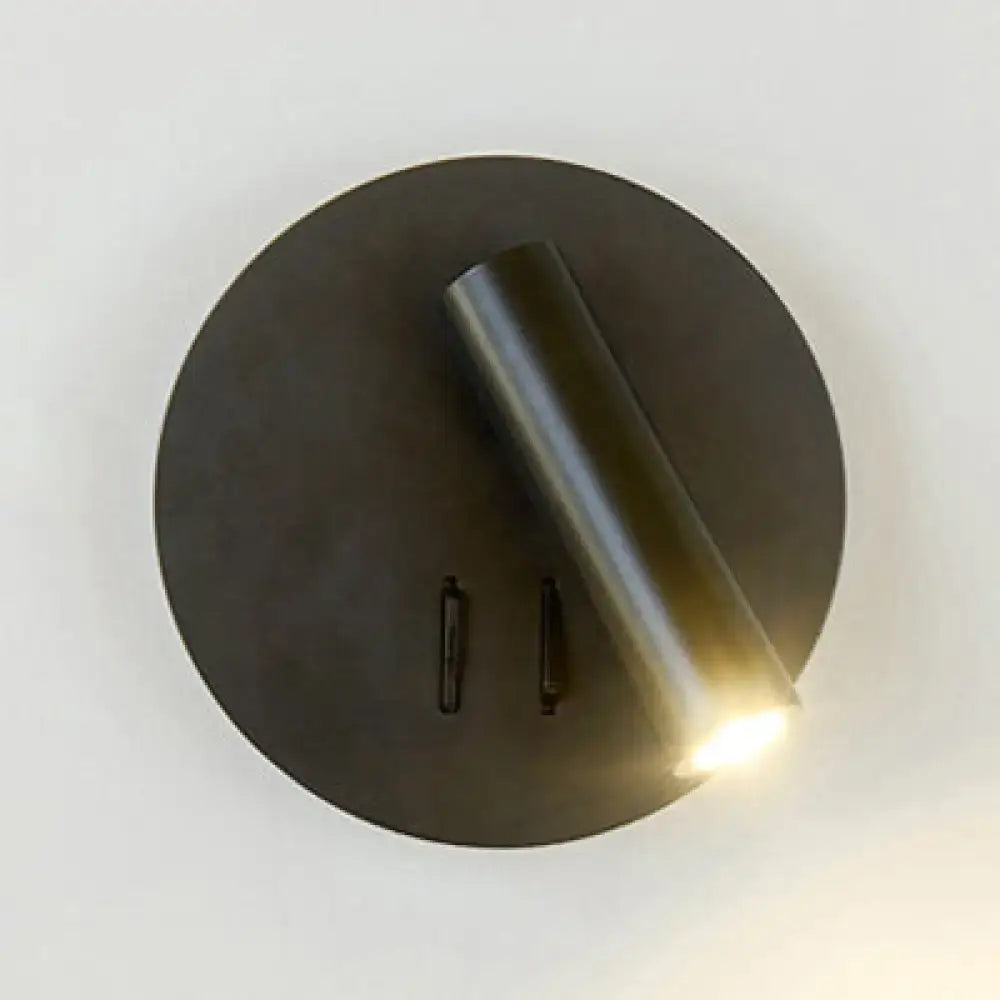 Modern black & white metal wall lamp – living room led sconce