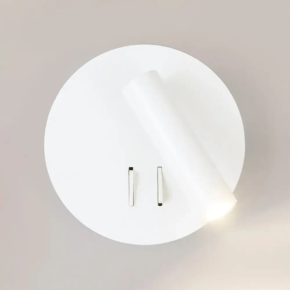 Modern black & white metal wall lamp – living room led sconce