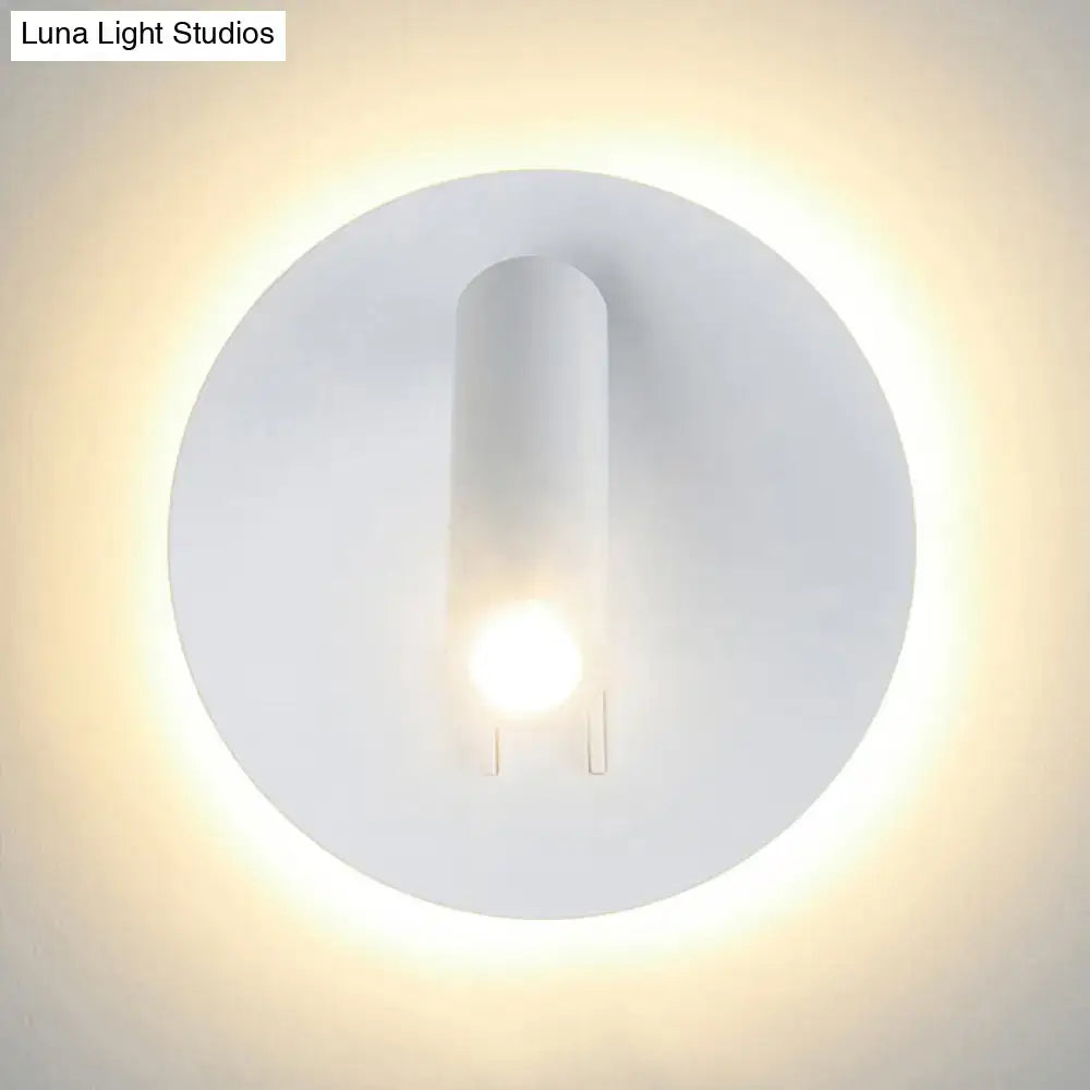 Modern black & white metal wall lamp – living room led sconce