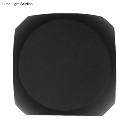 Modern black & white mini cube wall lamp living room sconce