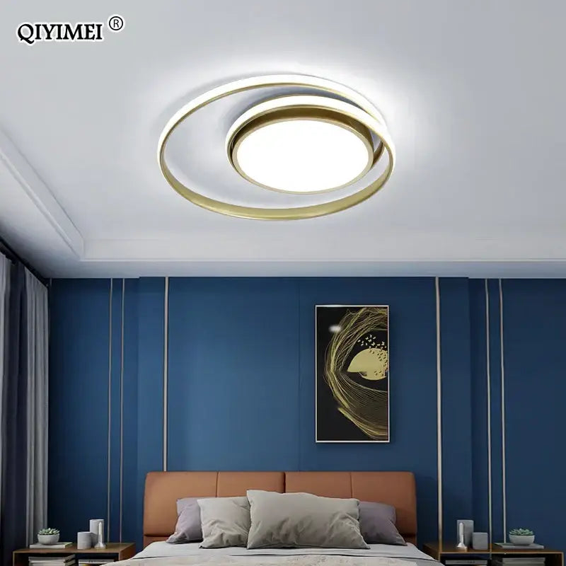 Modern black & white minimalist led ceiling light for living room