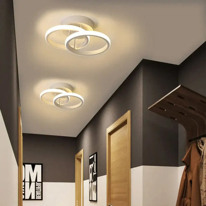 Modern black & white minimalist led ceiling light living room