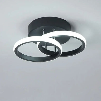 Modern black & white minimalist led ceiling light living room