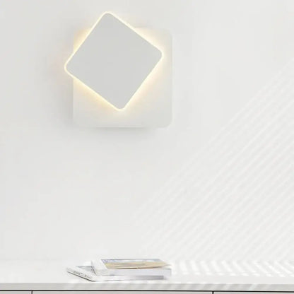 Modern black & white minimalist led wall lamp bedroom sconce