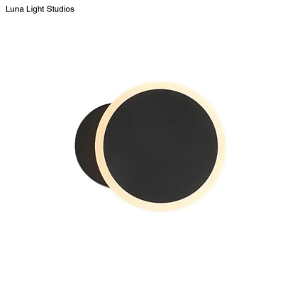 Modern black & white minimalist led wall sconce – living room light